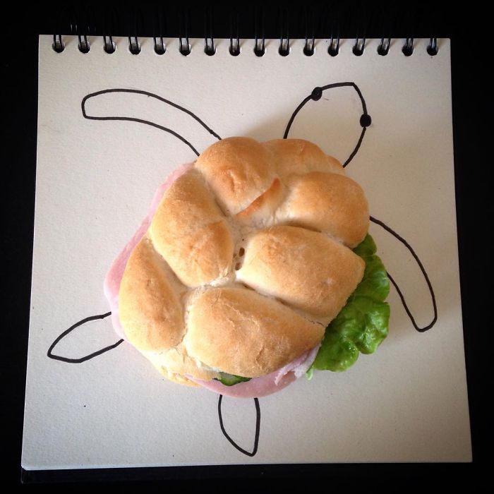 broască testoasă din sandwich