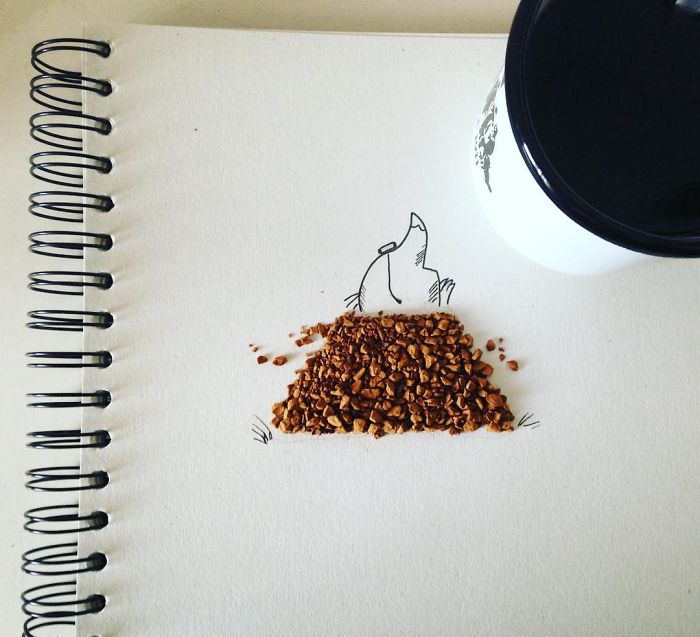 caracatita si musuroi din cafea