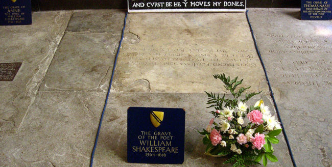 Un film documentar va prezenta o radiografie a mormântului lui Shakespeare